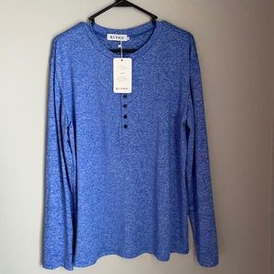 NWT!! Men’s Kuyigo Henley Long Sleeve Shirt